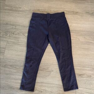LOGO by Lori Goldstein Purple Leggings with Seamed Detail